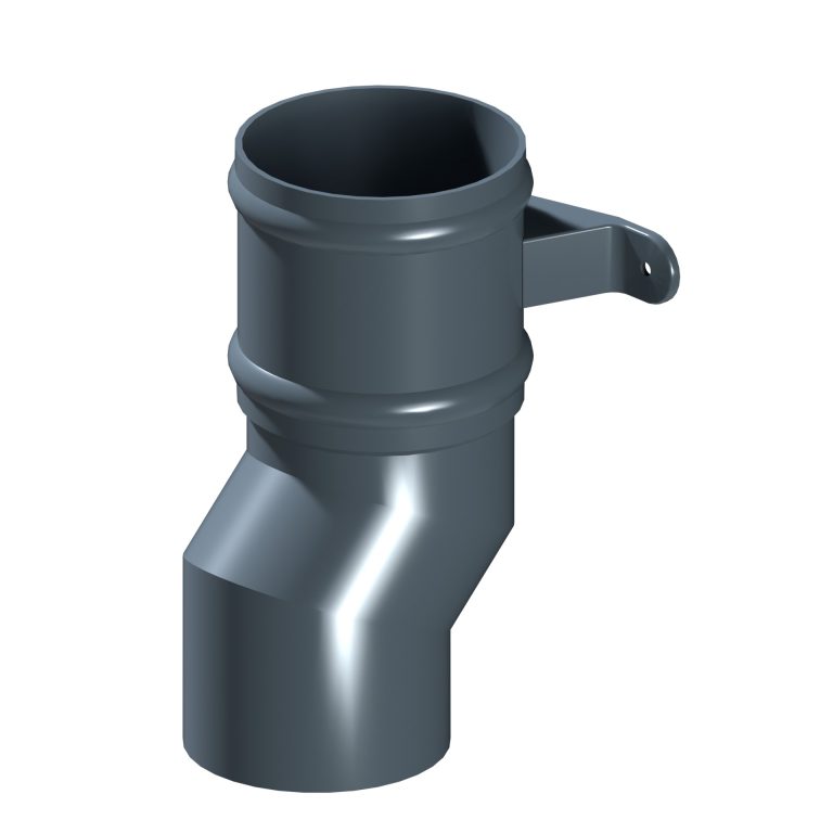 Traditional round 152.4mm aluminium downpipe 50mm offset with cast collar